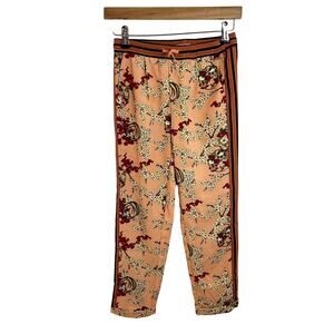 Scotch and Soda Floral Print Pants Cherry Blossom Kids Size 10 EU 40 Pink Red